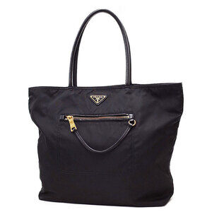 Prada Tessuto Vela Tote Shoulder Bag Black